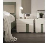 2 COMODINI MODERNI AF-JAZZ L51 P41 cm OLMO ARTICO INSERTO COLORE CAMERA DA LETTO