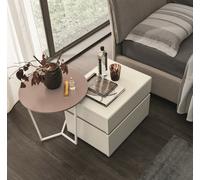 2 COMODINI MODERNI AF-STREET 57 cm NO MANIGLIA FASCIA COLORATA CAMERA DA LETTO