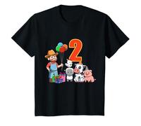 2 Compleanno Bambini & Fattoria - Regalo Di 2 Anni Maglietta