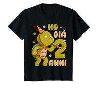 2° compleanno bimba ragazza 2 anni tartaruga ho già 2 anni Maglietta