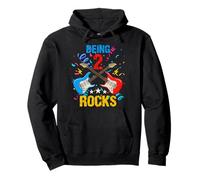 2° compleanno musica rock compleanno ragazzo musicista partito bambini Felpa con Cappuccio