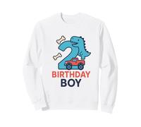 2° Compleanno Ragazzo Dinosauro e Camion Design Felpa