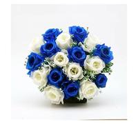 2 Composizioni Floreali Artificiali Di Rose Da Cimitero For Tombe E Monumenti Commemorativi All'aperto, Bouquet Resistenti Ai Raggi UV For Decorazioni Di Lapidi, Nessun Assemblaggio Richiesto(Blue)