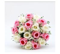 2 Composizioni Floreali Artificiali Di Rose Da Cimitero For Tombe E Monumenti Commemorativi All'aperto, Bouquet Resistenti Ai Raggi UV For Decorazioni Di Lapidi, Nessun Assemblaggio Richiesto(rosa)