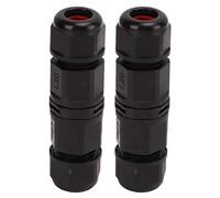 2 conectores de caja de conexiones de 380 V, conector de cable impermeable IP68 con terminales de engaste roscados, conector de cable de 5 y 6 núcleos para iluminación exterior de (L20-5)