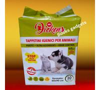 2 Conf. (20 Tappetini) Mr Dickens Tappetino per Animali Carbone Attivo 60x90cm