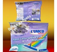 6 Conf. (132 Pz) L'unico Originale Panno Cattura Polvere Lavanda 20,5x39