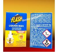 12PZ FLASH BG01 LIQUIDO RICARICA 45 NOTTI PROTEZIONE ANTI-ZANZARE TIGRE E COMUNI