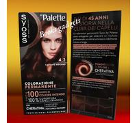 2 Conf. Syoss Palette Tintura Profes. Colorazione Permanente 4_2 Castano Mogano