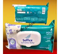 2 Conf. (Tot. 144 Salviettine) Soffice Salviette Baby Aqua Milk Aroma Idratanti