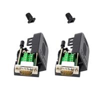 2 confezioni adattatori DB9pin con viti / dado | Set con bullone / dado per lettori codici a barre e, connettori industriali facile installazione