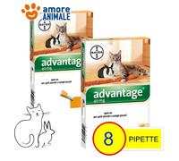 ADVANTAGE BAYER ANTIPULCI PER GATTI SOTTO I 4 KG - 4 PIPETTE