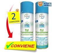 2 CONFEZIONI - Bayer Pet Conditioner 300 ml Disabituante per CANI e GATTI