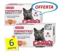 2 CONFEZIONI - Beaphar Fiprotec Combo Gatto 3 pipette - Antiparassitario gatti