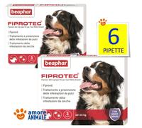 2 CONFEZIONI Beaphar Fiprotec Spot On Cani grandi 40/60 kg - 3 pipetta da 402 mg