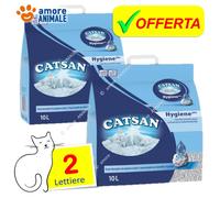 2 CONFEZIONI - Catsan Lettiera Igienica Hygiene Plus 10 Lt per gatti OFFERTA