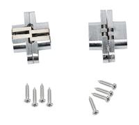 2 Confezioni Cerniera 180 Gradi Invisibile Pieghevole Porta Nascosto Croce W/