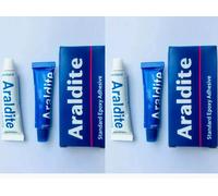 2 CONFEZIONI Colla Adesiva Epossidica Standard Araldite 13gr spedizione gratu...