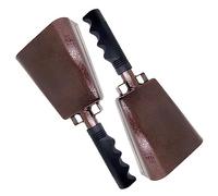 2 confezioni da 10 produttori con maniglie. Campanelle per tifo, sport, partite di calcio, eventi, campane a mano per scuola, campane da cowbells. Strumento musicale a percussione. Allarme campana