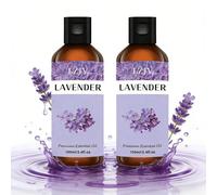 2 confezioni da 100ml*2/3,4fl.Oz*2, 30ml*2/1,0fl.Oz*2 | Olio essenziale di lavanda premium | 100% puro e naturale, idratante | Adatto a tutti i tipi di pelle, per viso e corpo | Senza profumo, natural