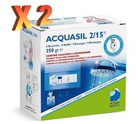2 Confezioni Da 4 Ricariche in polifosfato Acquasil 2/15 - 250 G, 100 Pezzi (8 Ricariche Totali)