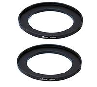 2 confezioni da 55 a 72 mm con anello step-up da 55 mm a 72 mm, anello per filtro Step Up da 55 mm maschio da 72 mm femmina per lenti DSLR e filtri a infrarossi ND UV CPL