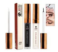 2 confezioni da 5ml di colla per ciglie finte trasparente e nera, tenuta extra forte, senza lattice, adesivo professionale per ciglie e extension, look naturale, bassa irritazione, adatto per occhi se
