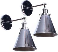 2 Confezioni di Applique da Parete in Ferro V-intage Industriale Edison, Applique da Parete Regolabile in Metallo, Illuminazione da Parete retrò,Illuminazione a soffitto