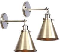 2 Confezioni di Applique da Parete in Ferro V-intage Industriale Edison, Applique da Parete Regolabile in Metallo, Illuminazione da Parete retrò,Illuminazione a soffitto