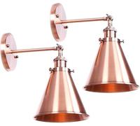 2 Confezioni di Applique da Parete in Ferro V-intage Industriale Edison, Applique da Parete Regolabile in Metallo, Illuminazione da Parete retrò,Illuminazione a soffitto