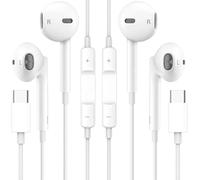 2 confezioni di auricolari cablati USB-C per iPhone 17/16/15 Pro Max, auricolari Hi-Fi stereo USB C con microfono e controllo del volume per iPad, Galaxy S24 Ultra Note, Google Pixel