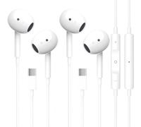 2 confezioni di auricolari USB C per iPhone 16/15 Intrauricolari con microfono e controllo del volume, stereo Hi-Fi, cancellazione del rumore compatibili con iPhone 16/15