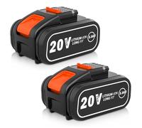 2 confezioni di batterie di ricambio da 5,0 Ah per Worx 20 V WA3553 agli ioni di litio, ricambio per Worx 20 V WA3551 W3553 WA3572 WX390 WX176 WX178 WU268 WX166.4 WX372.1 WX800 WG2 5 9E