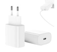 2 confezioni di caricabatterie CSB C, caricatore USB C, 20 W AC rapido per iPhone16/15/15/14/13/12/11/SE/XS/XR/8, iPad Air 5/4, iPad Pro, Galaxy, Pixel, Tipo C Adattatore a parete Trefard.