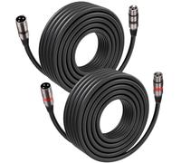 2 confezioni di cavo microfono simmetrico, cavo altoparlante XLR mf a 3 poli, cavo di prolunga cannone per mixer, spina XLR a femmina, cavo audio OFC (5 m)