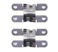 2 confezioni di cerniere pieghevoli nascoste, cerniere nascoste per porte pieghevoli a 180 gradi in lega di zinco a croce per mobili, supporto per porta armadio per cabina (95mm)