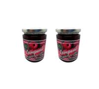 2 Confezioni di confettura di Lamponi senza glutine 320 g - 70% di Frutta, Lamponi italiane - Con Frutta di Alta qualità, Vegan - Senza Coloranti e Conservanti