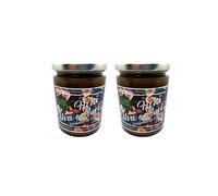 2 Confezioni di confettura di Uva, Fichi e Noci senza glutine 320 g - 70% di Frutta, Fichi e Uva italiana - Con Frutta di Alta qualità, Vegan - Senza conservanti e coloranti
