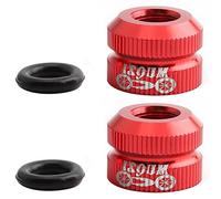 2 confezioni di dadi per pneumatici da bicicletta con O-ring sigillati per mountain bike, accessori per biciclette (rosso)