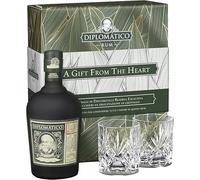 2 Confezioni di Diplomatico Rum Reserva Exclusiva Gift Box con Bicchieri e Bottiglia 70cl - IDEA REGALO - 2 Confezioni Gift Box con Bicchieri e Bottiglia da 70cl di Rum Diplomatico Reserva Exclusiva