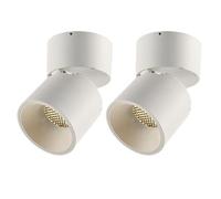 2 Confezioni di faretti da soffitto, faretti Regolabili, faretti da soffitto a LED, faretti da soffitto con Rotazione di 90°, Lampada da Parete Girevole in Alluminio per Soggiorno, Galleria, oper