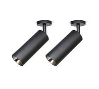 2 Confezioni di faretti direzionali da Superficie, faretti da soffitto monopunto Regolabili a 360 Gradi per Ingresso, Soggiorno, Camera da Letto, corridoio, Bianco 4000K