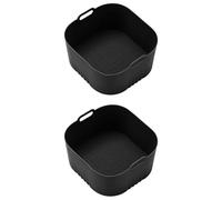 2 confezioni di fodere in silicone antiaderenti per friggitrici ad aria tappetini da cucina multifunzione in silicone per friggitrici ad aria pastiglie vassoio accessori