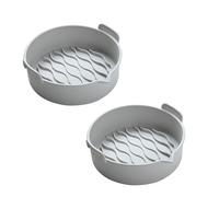 2 confezioni di fodere in silicone antiaderenti per friggitrici ad aria tappetini da cucina multifunzione vassoio friggitrici ad aria accessori