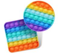 2 confezioni di giocattoli sensoriali Pop Fidget, giocattoli antistress rotondi e quadrati for bambini e adulti, for autismo, bisogni speciali, antistress e anti-pressione (set da 2)(4 packs - game co