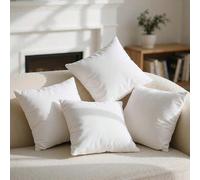 2 confezioni di inserti per cuscini quadrati bianchi - Cuscini decorativi premium per divano, texture in velluto, adatti per letto e divano, cuscini decorativi per la casa, accessori per divano, cusci