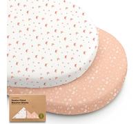 2 confezioni di lenzuola organiche per culla per neonati, per ragazze e ragazzi - 100% lenzuola per materasso per culla in cotone, compatibili con Halo Bassinest Swivel Sleeper, Graco, Baby Delight