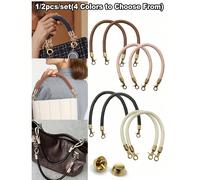 2 confezioni di manici per borse in pelle intrecciata sintetica con fibbie a molla dorate, cinghie a catena per borse fai-da-te, forniture per la realizzazione di portafogli con polsino, manici decora