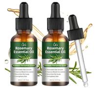 2 confezioni di olio di rosmarino per capelli, cura dei capelli, olio essenziale nutriente quotidiano, riparazione e protezione keratin, senza risciacquo, per capelli secchi, opachi e ricci