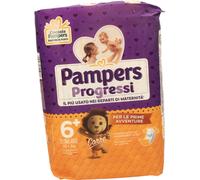 2 CONFEZIONI di pannolini pampers progressi extralarge 6+ per 16+ kg - 17 pz
